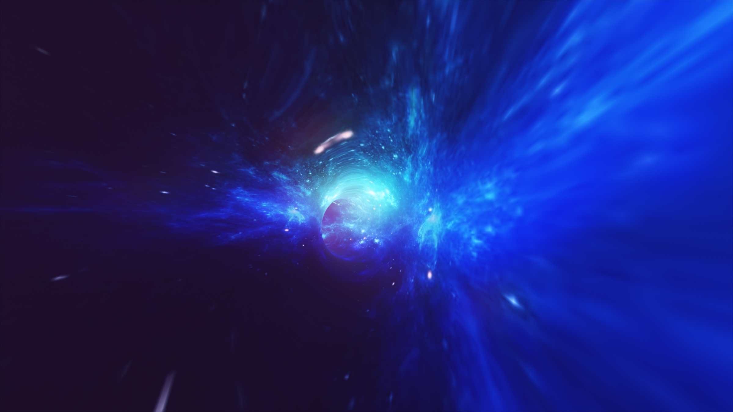 Abstract flight in a black hole in space